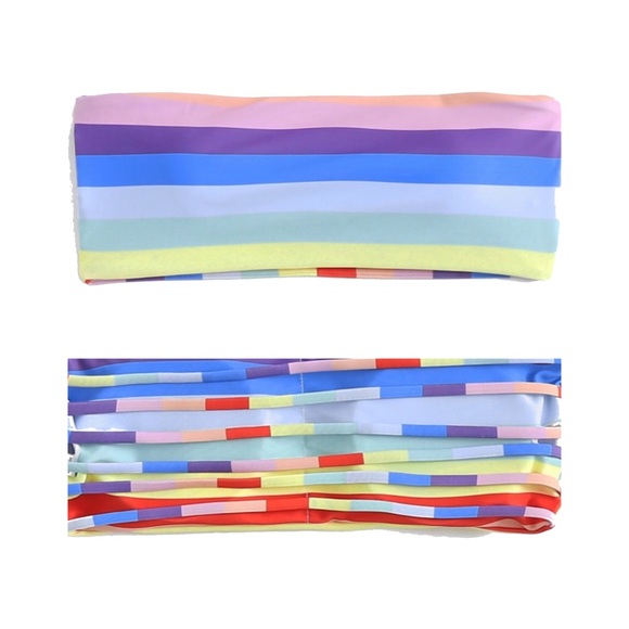 Omkagi Other - Rainbow Bandeau Bikini Top Size M